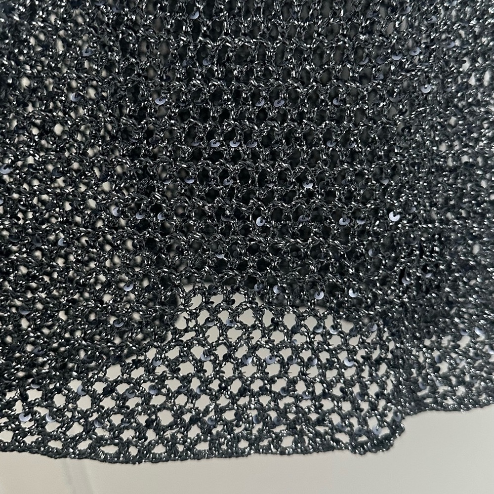 Vintage Y2K metallic mesh crochet knit cami tank - Picture 5 of 13